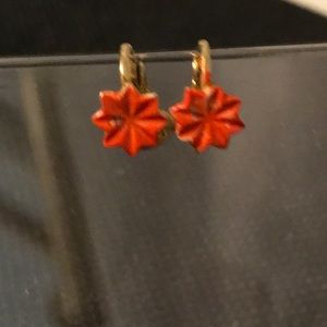 Vintage Orange Daylily Earrings